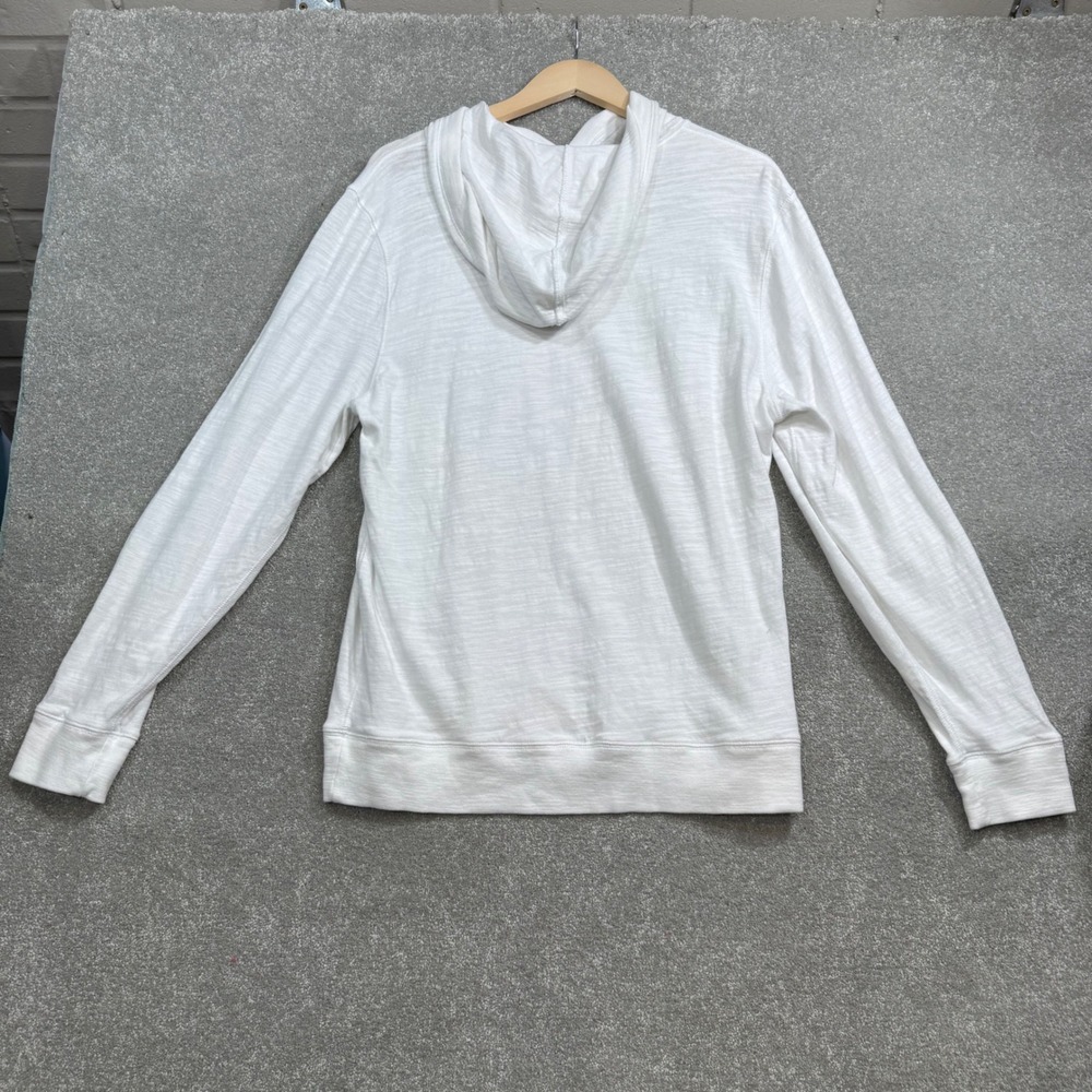 Faherty Sunwashed Organic Cotton Slub Hoodie White Mens Large Pullover Coastal - Picture 7 of 15